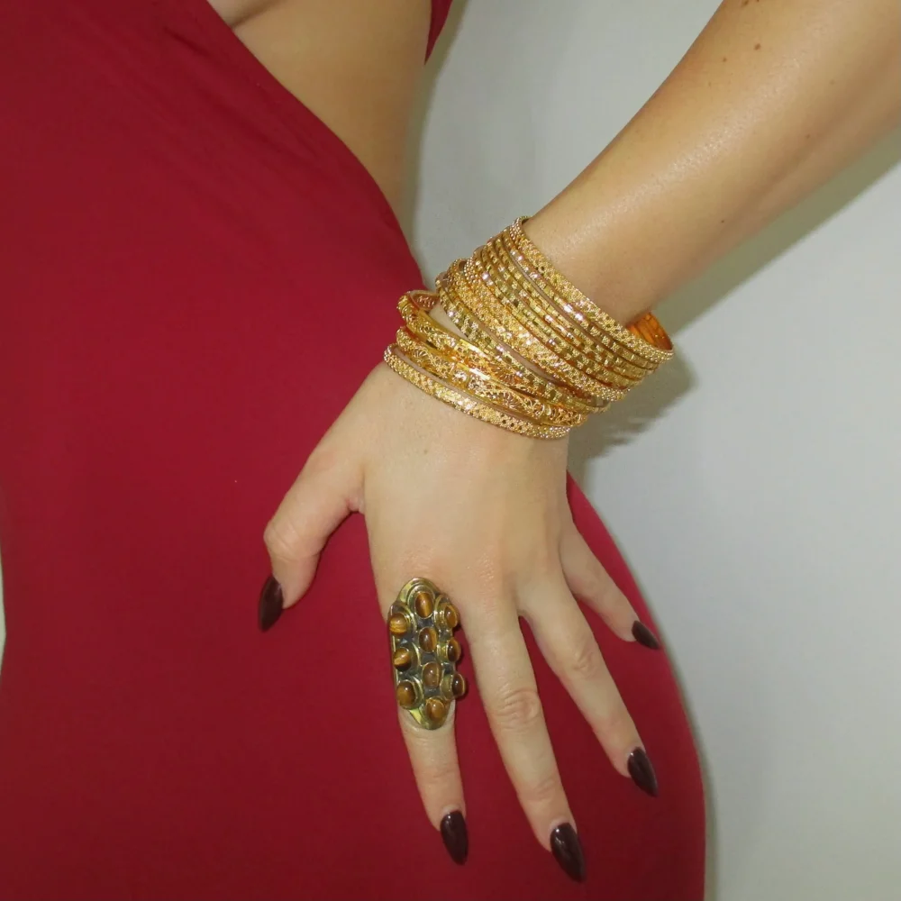 The 10 Vintage Gold Bangle Set