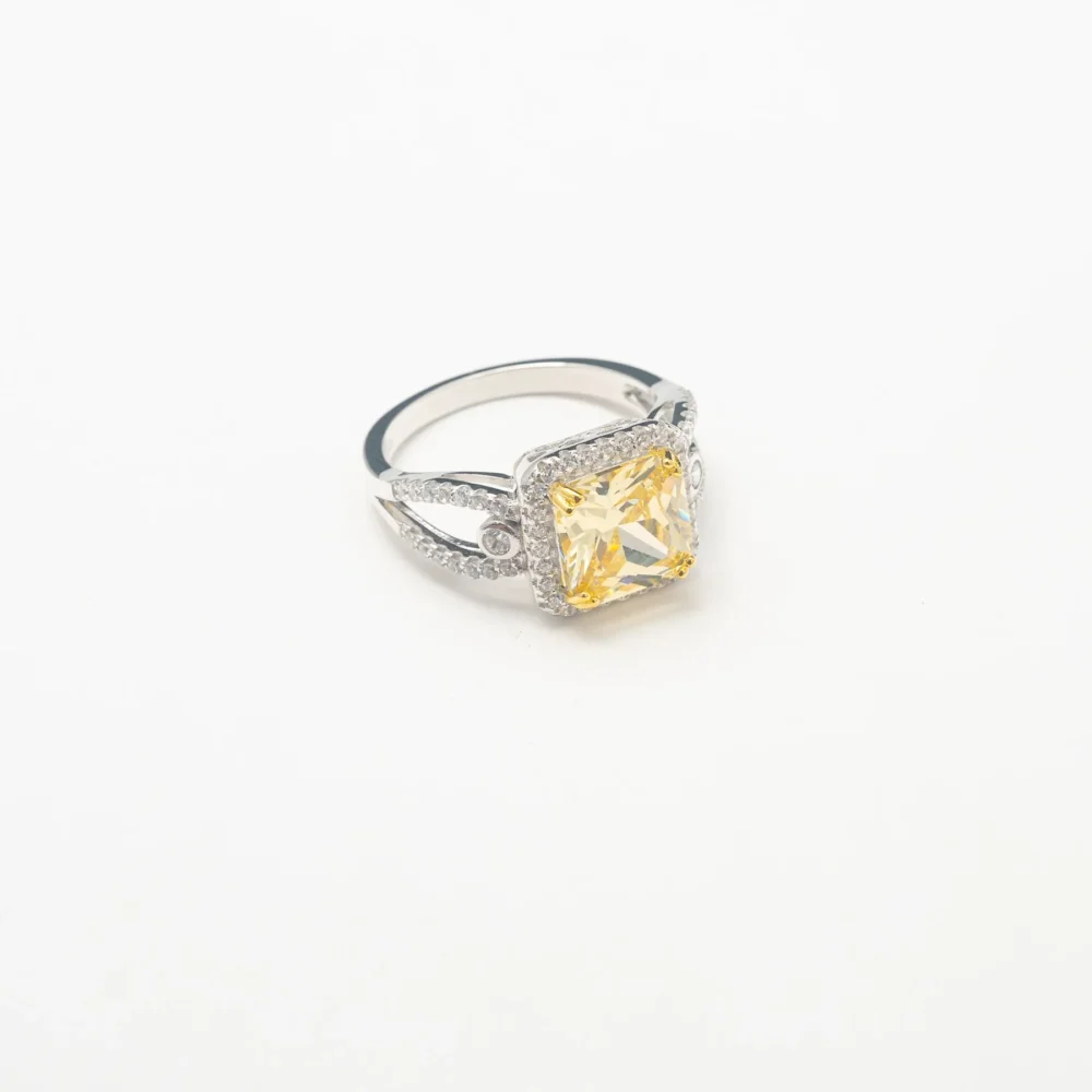 Large Canary Crystal Band