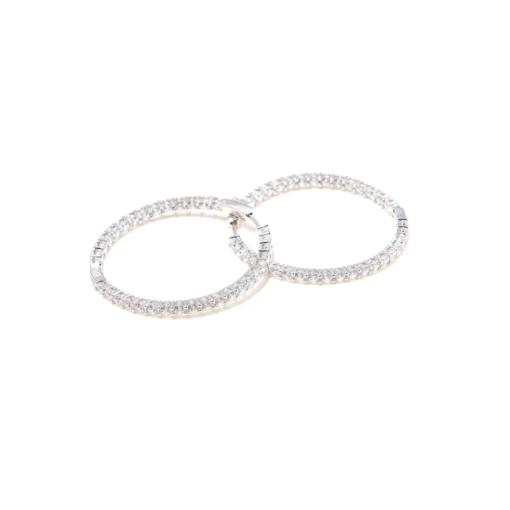 Skinny Silver Hoops