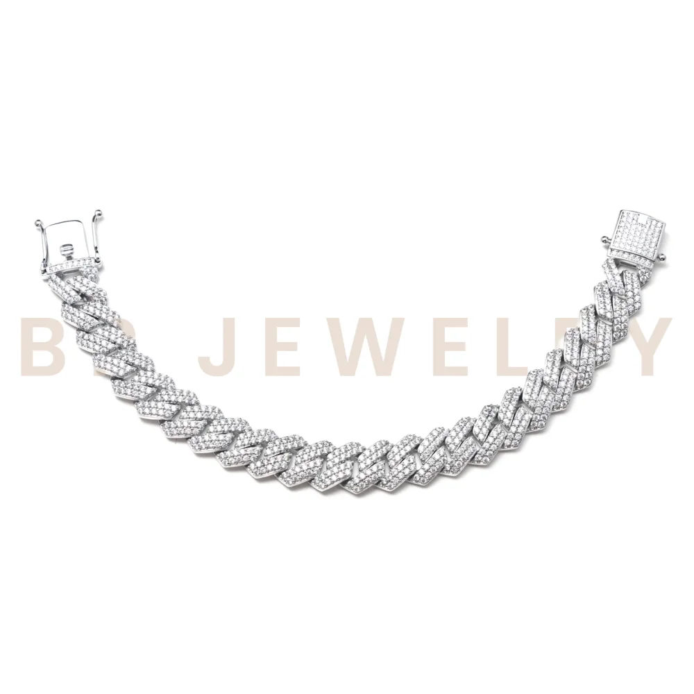 New Ultimate Silver Crystal Cuban Bracelet