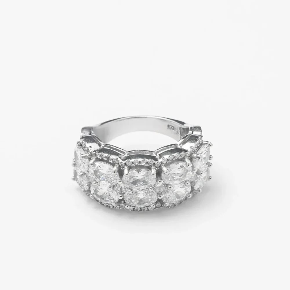 Silver Half Large Crystal