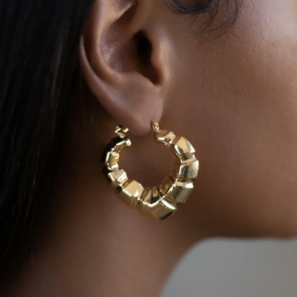 Mini Heart You Bamboo Hoops