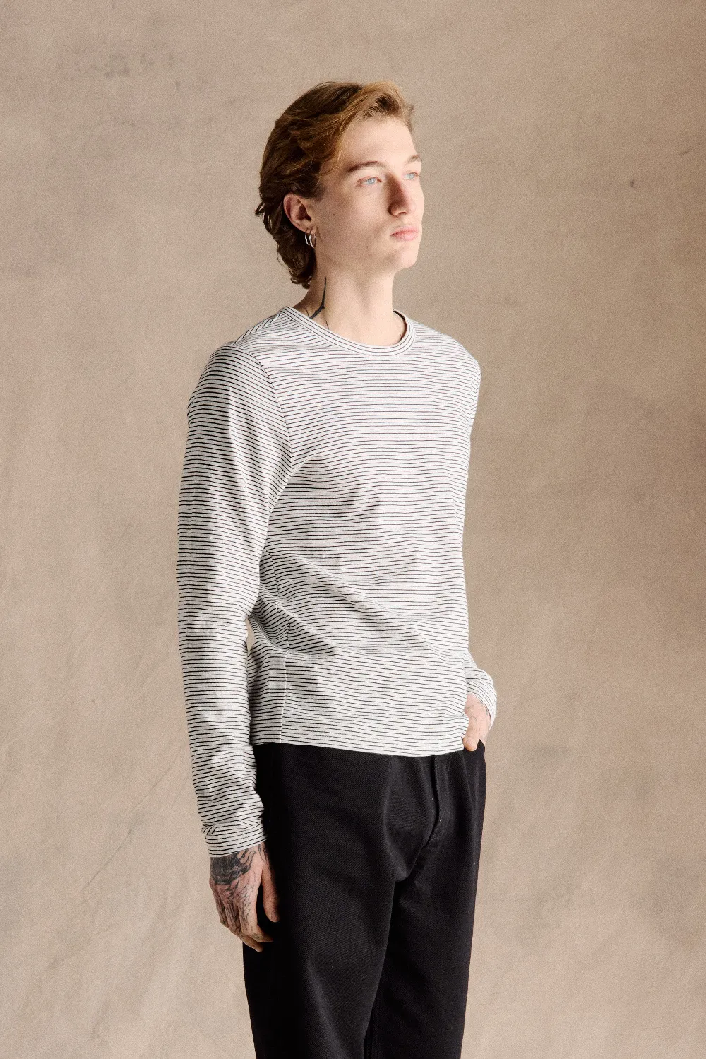 Breton Striped Shirt | Black - 2