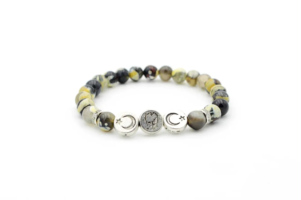 Black & Yellow Jasper Gemstone Bracelet