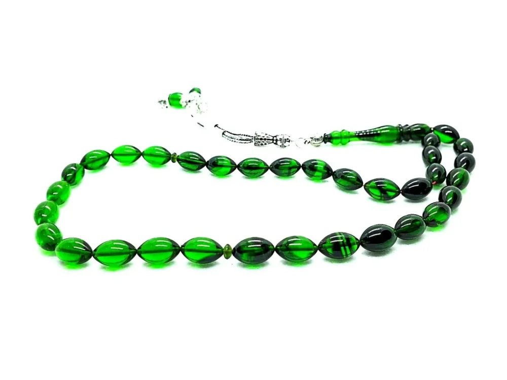 Mixture of Green Prayer Beads, Kehribar Tesbih UK800