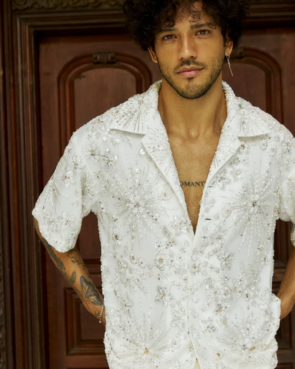 Anurak Embellished Shirt White