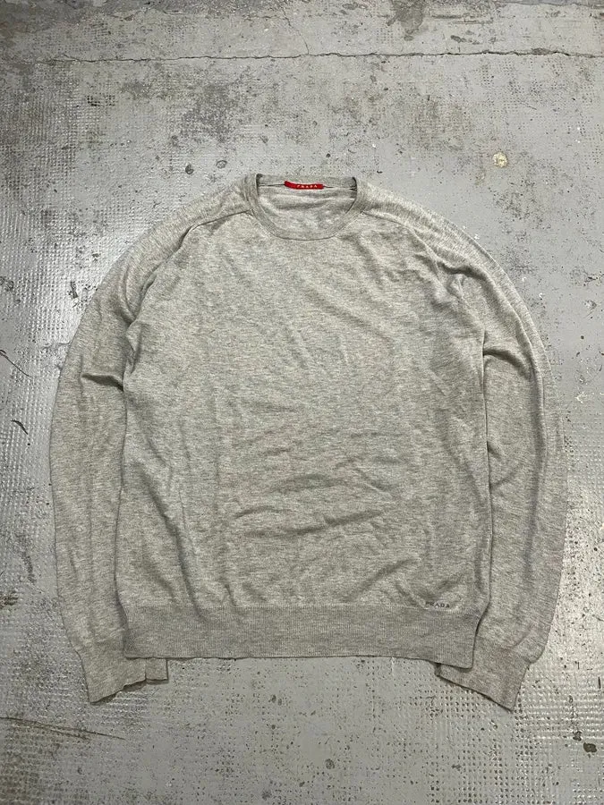 SS2007 Prada Grey Minimalist Sweater