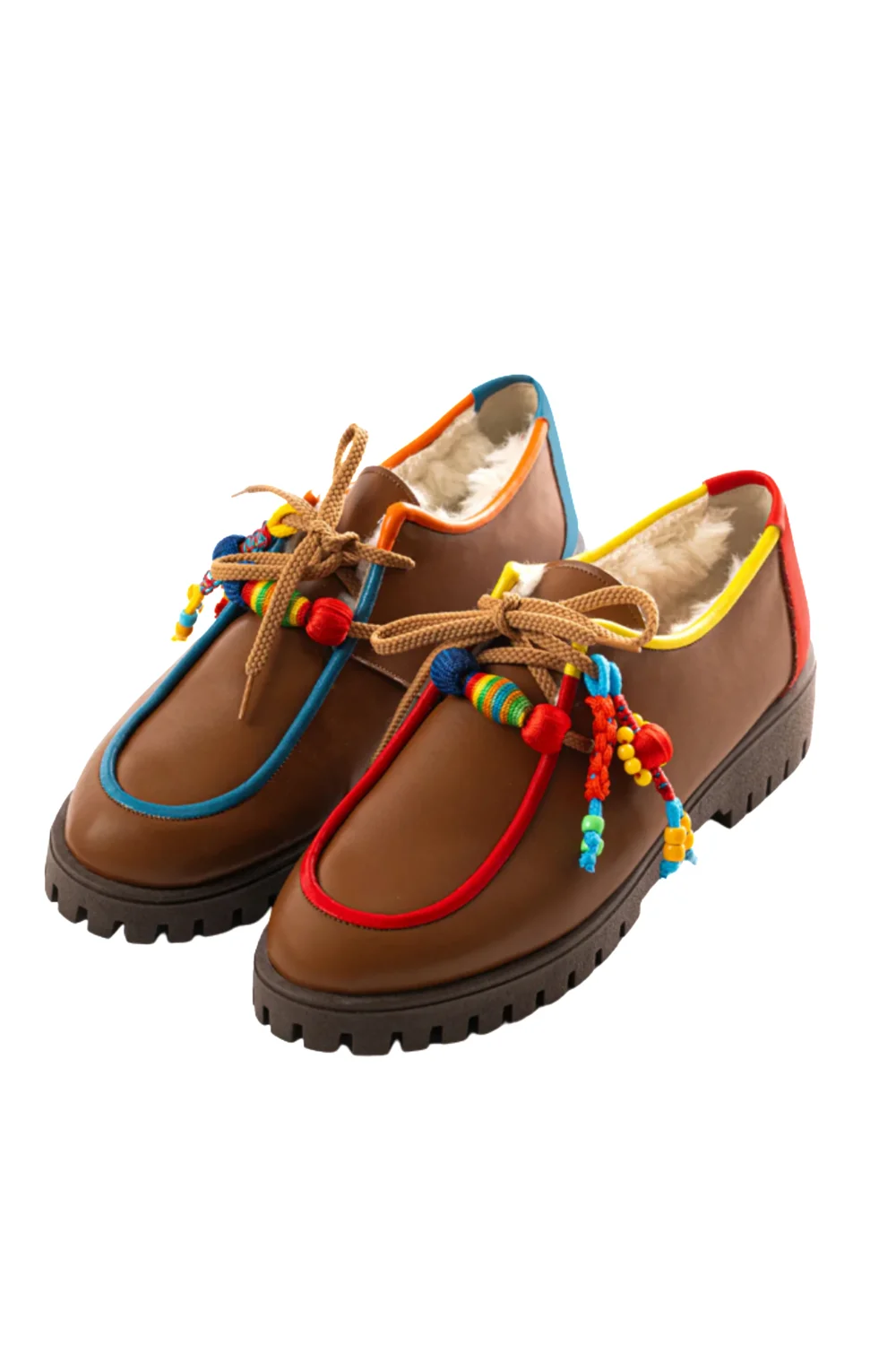 Elina Linardaki Piñata Brown Loafers