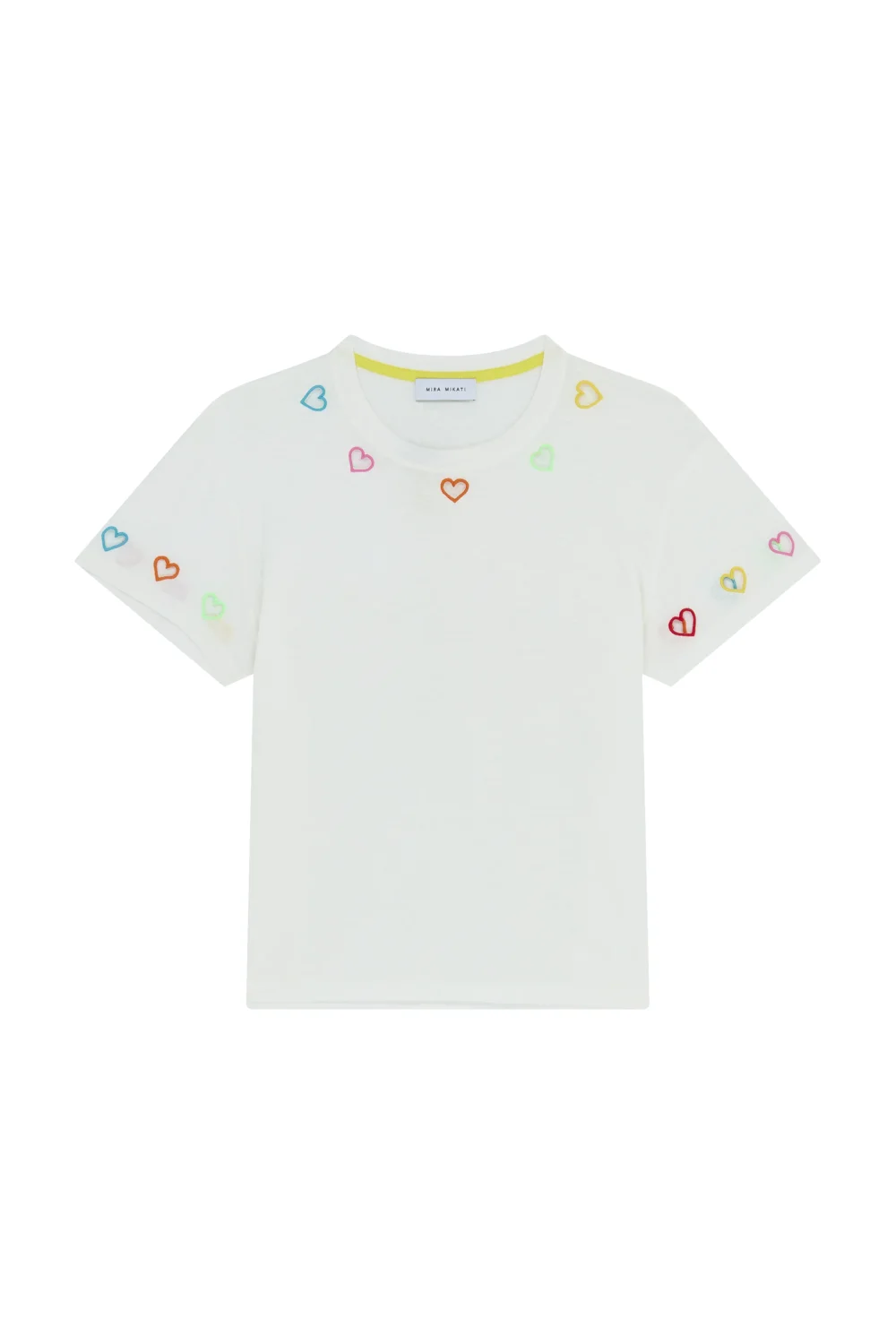 Cut-Out Heart Trim T-Shirt