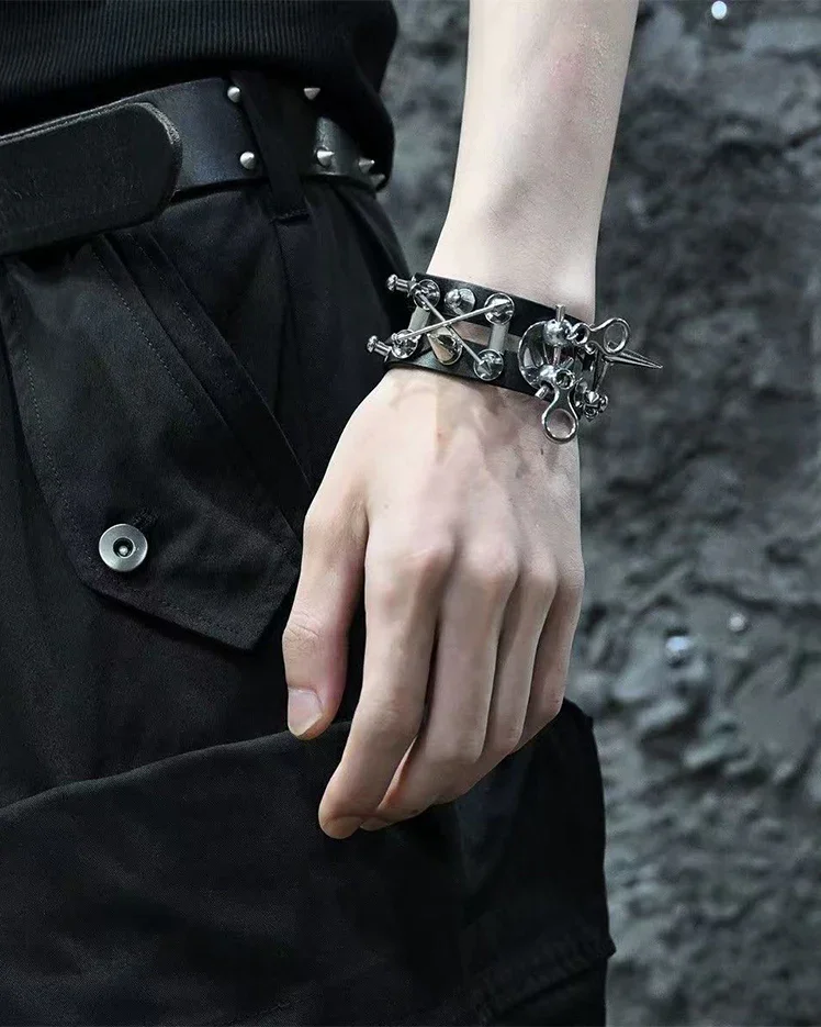 Subcultural Dark Studded Bracelet - 3