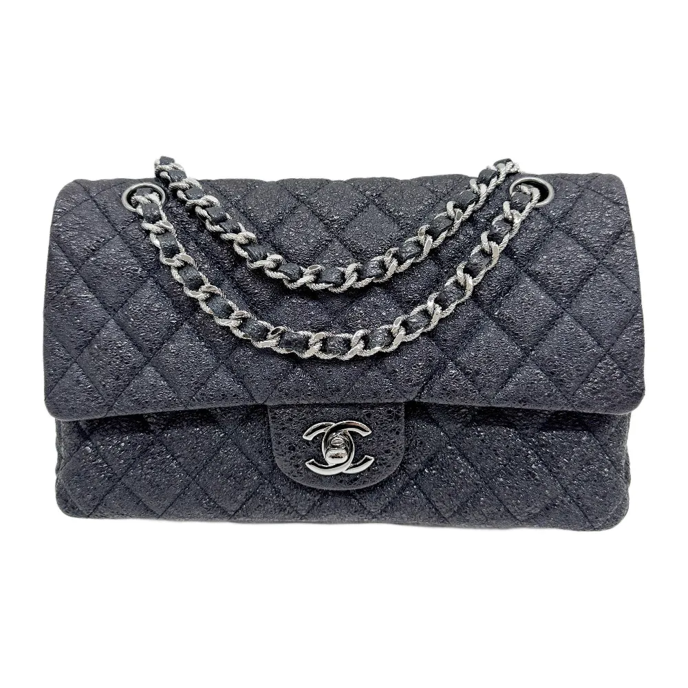 Classic Double Flap 2006-2008 Matelasse Black Leather Shoulder Bag