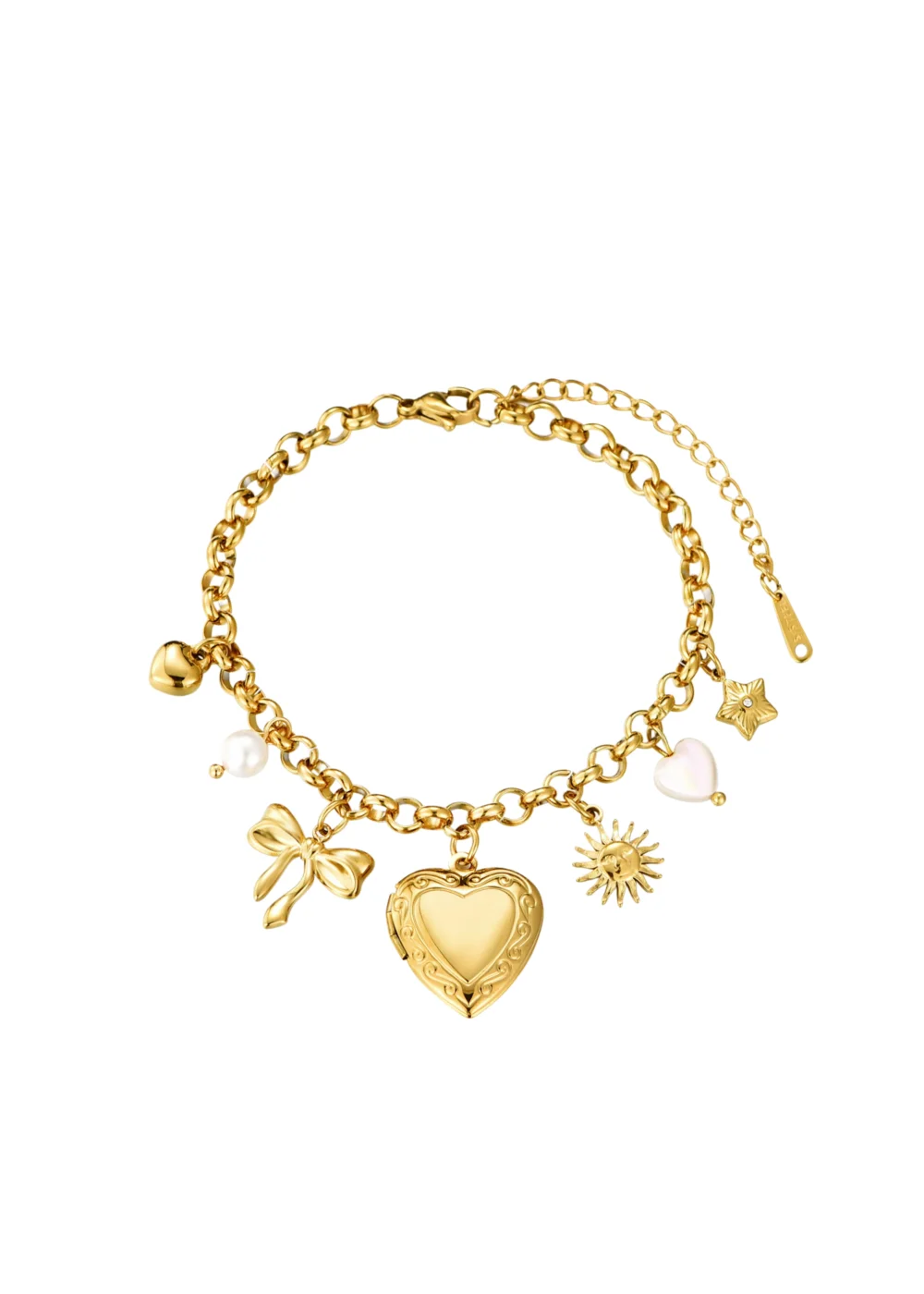 Jill Heart Locket Bracelet