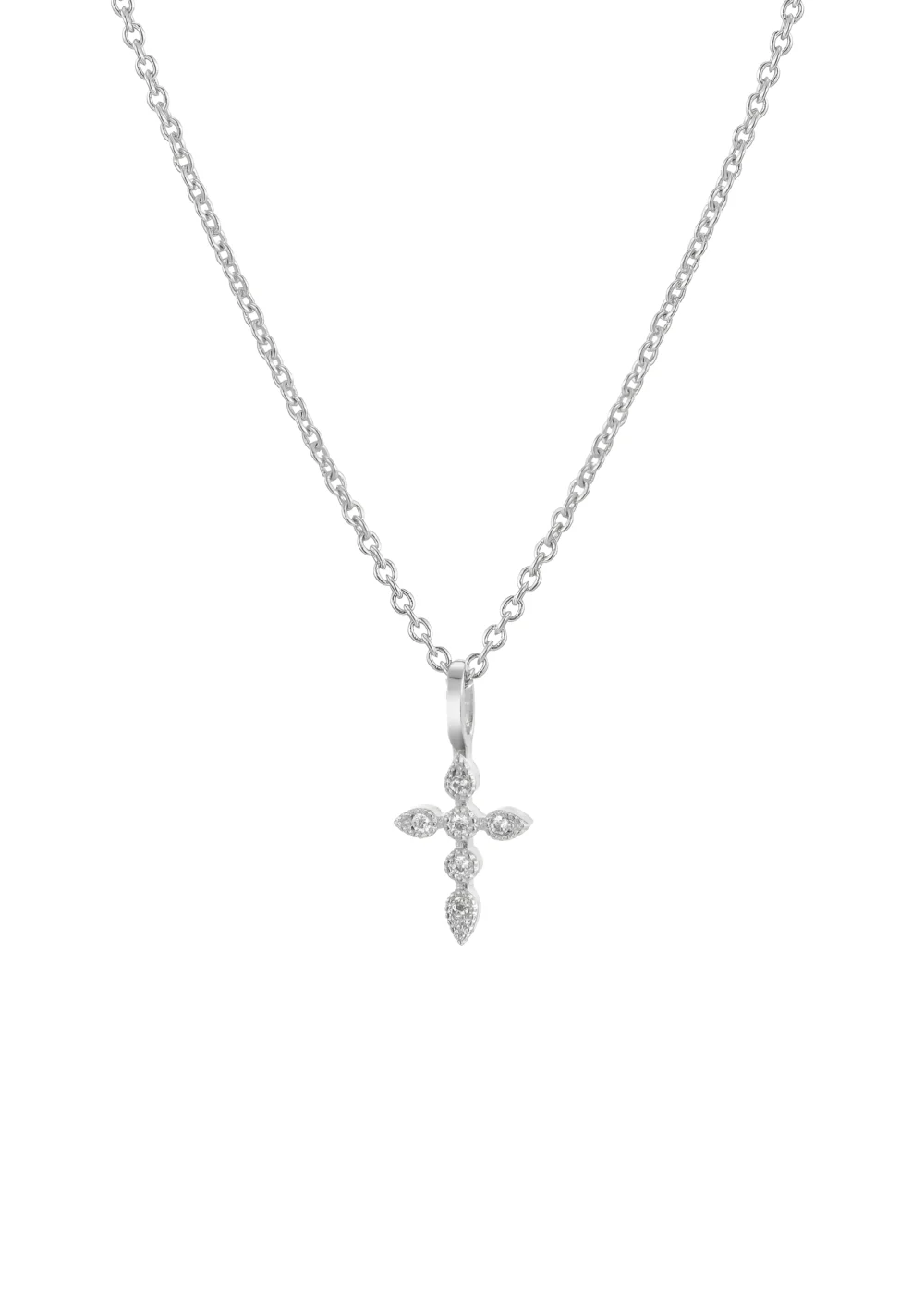 Rango Diamond Cross Silver Necklace