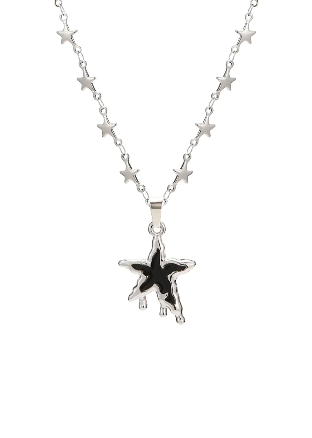Lexie Melting Star Silver Necklace
