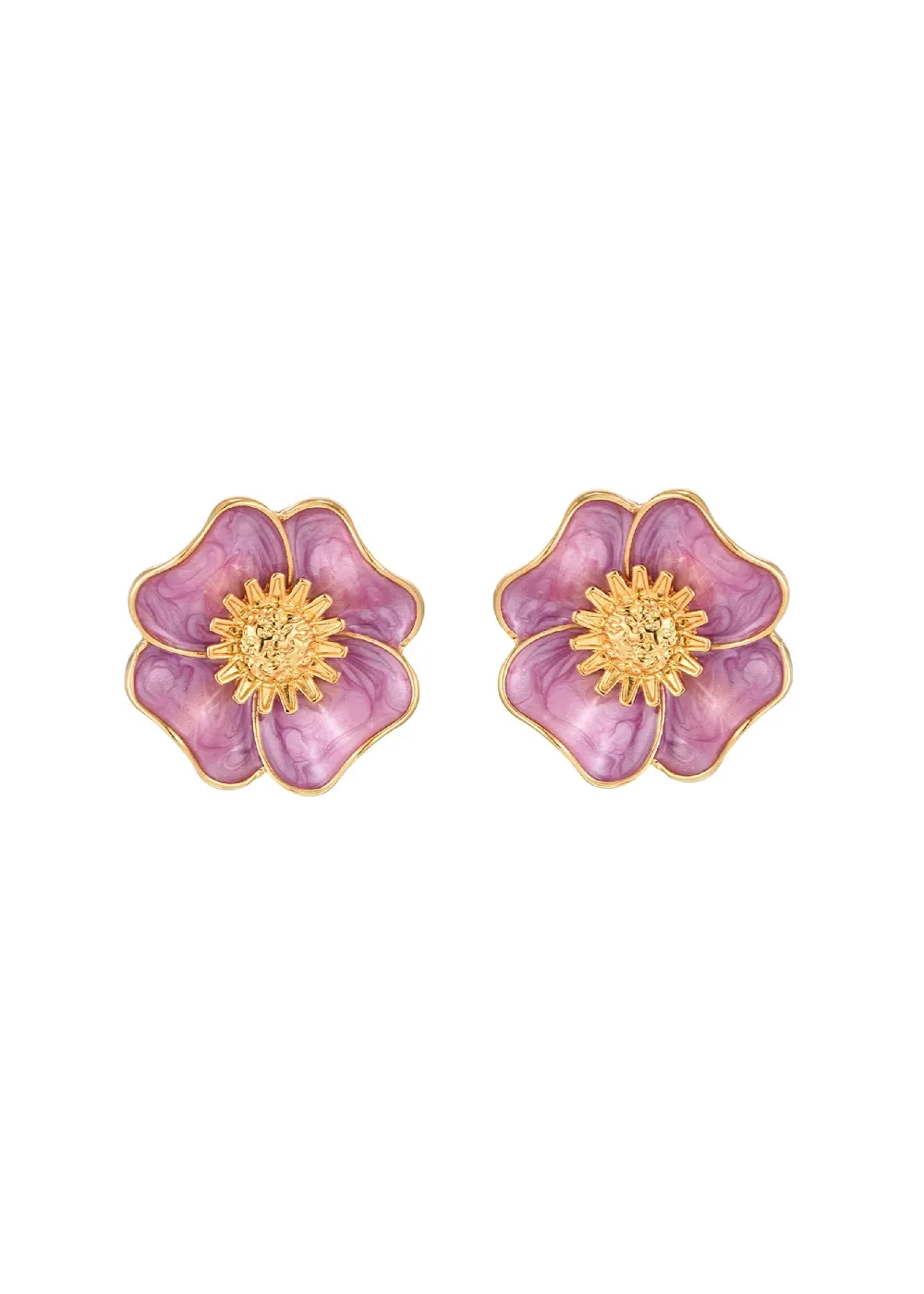 Cherry Bloom Purple Vintage Earrings