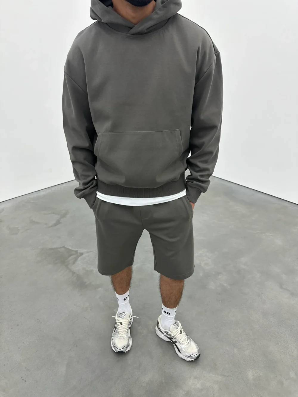 Essential Luxe Hoodie - Dark Grey - 3