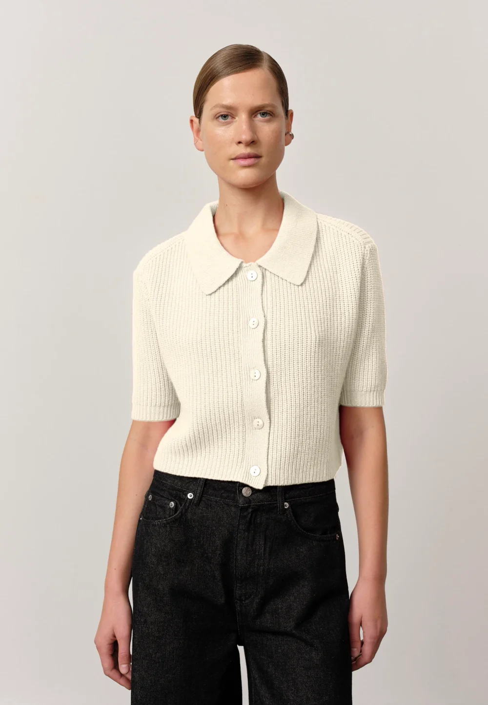 Aria Cashmere Blend Cardigan - Off White