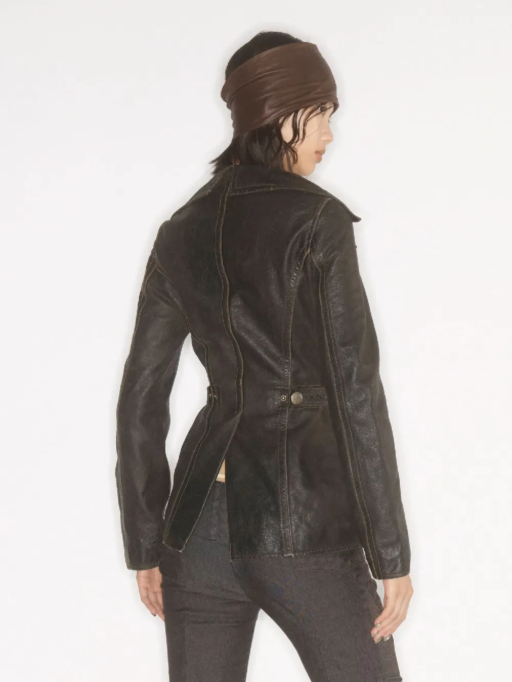 Distressed Leather Jacket - 2