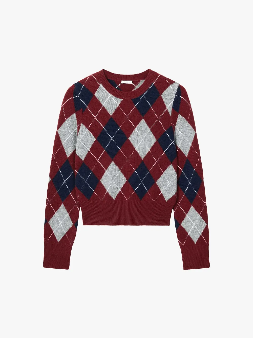 Argyle Wool Knit Top - 5