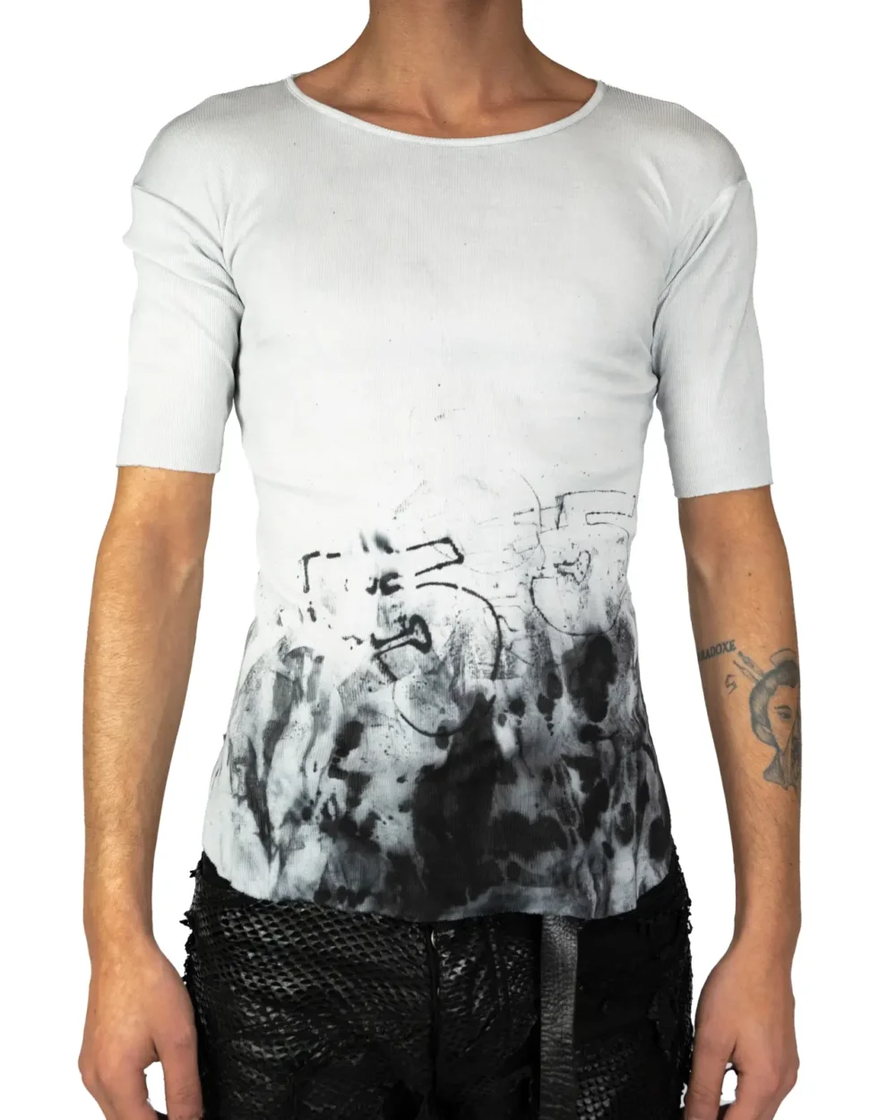 555 WHITE MID-SLEEVED T-SHIRT