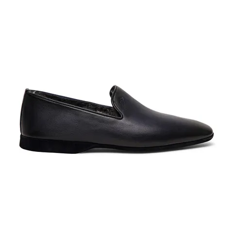 Men’s polished leather slipper
