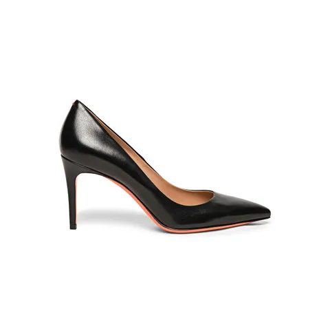 Women's leather high-heel pump