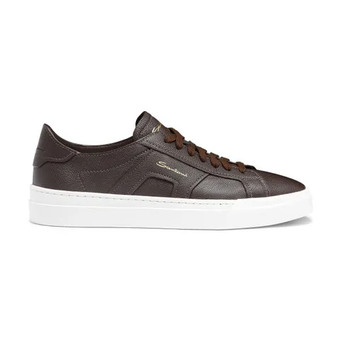 Men's tumbled leather Double Buckle Sneaker