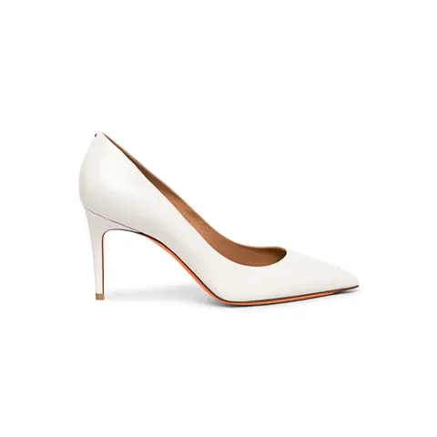 Women's leather high-heel pump