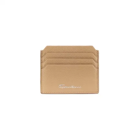 Tumbled leather credit card holder