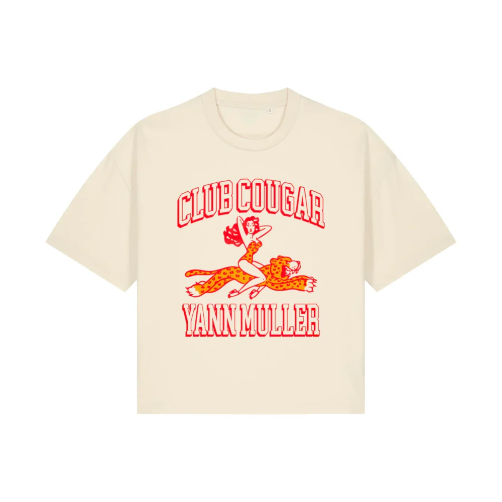 Tee shirt Oversize Yann Muller Cougar Club Ecru Fille