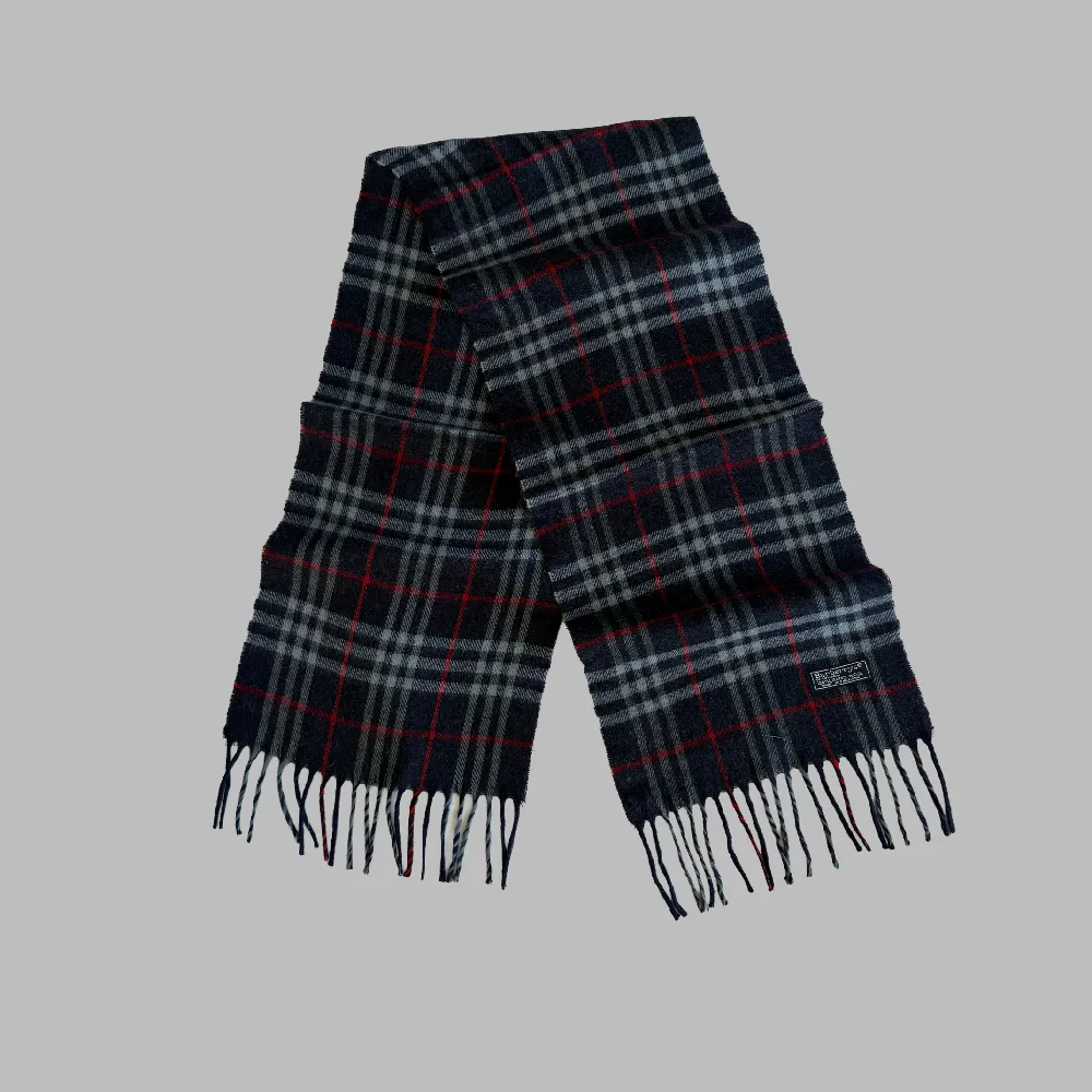 90s Burberry Lambswool Check Scarf