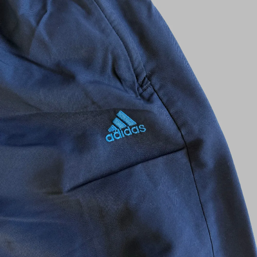 Y2K Adidas Three Stripe Parachute Track Pants - XXL - 4