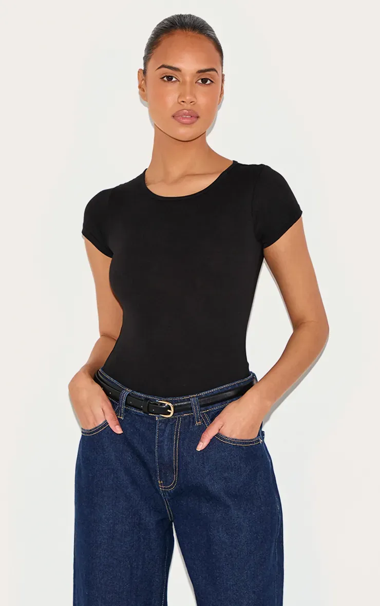 Cotton Crew Neck Short Sleeve Bodysuit