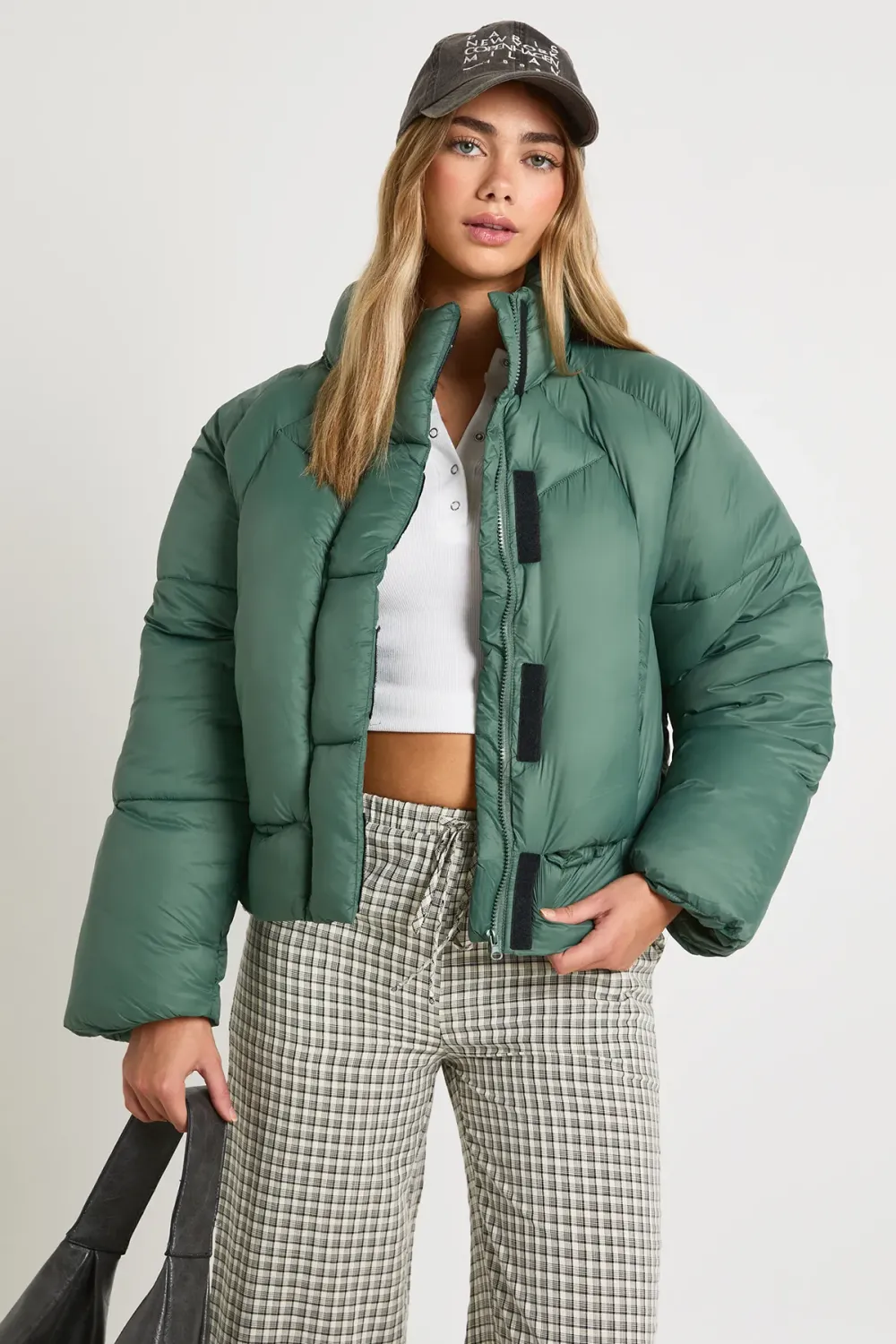 Quilt Detail Puffer Jacket