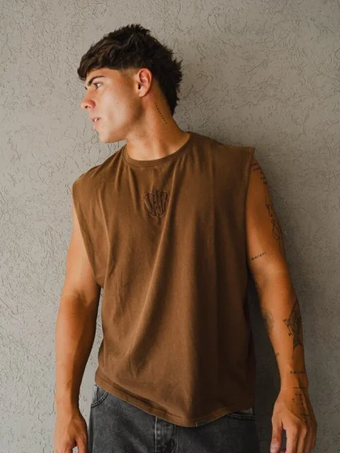 MUSCULOSA ALBARN CROP PLAIN BROWN (06084)