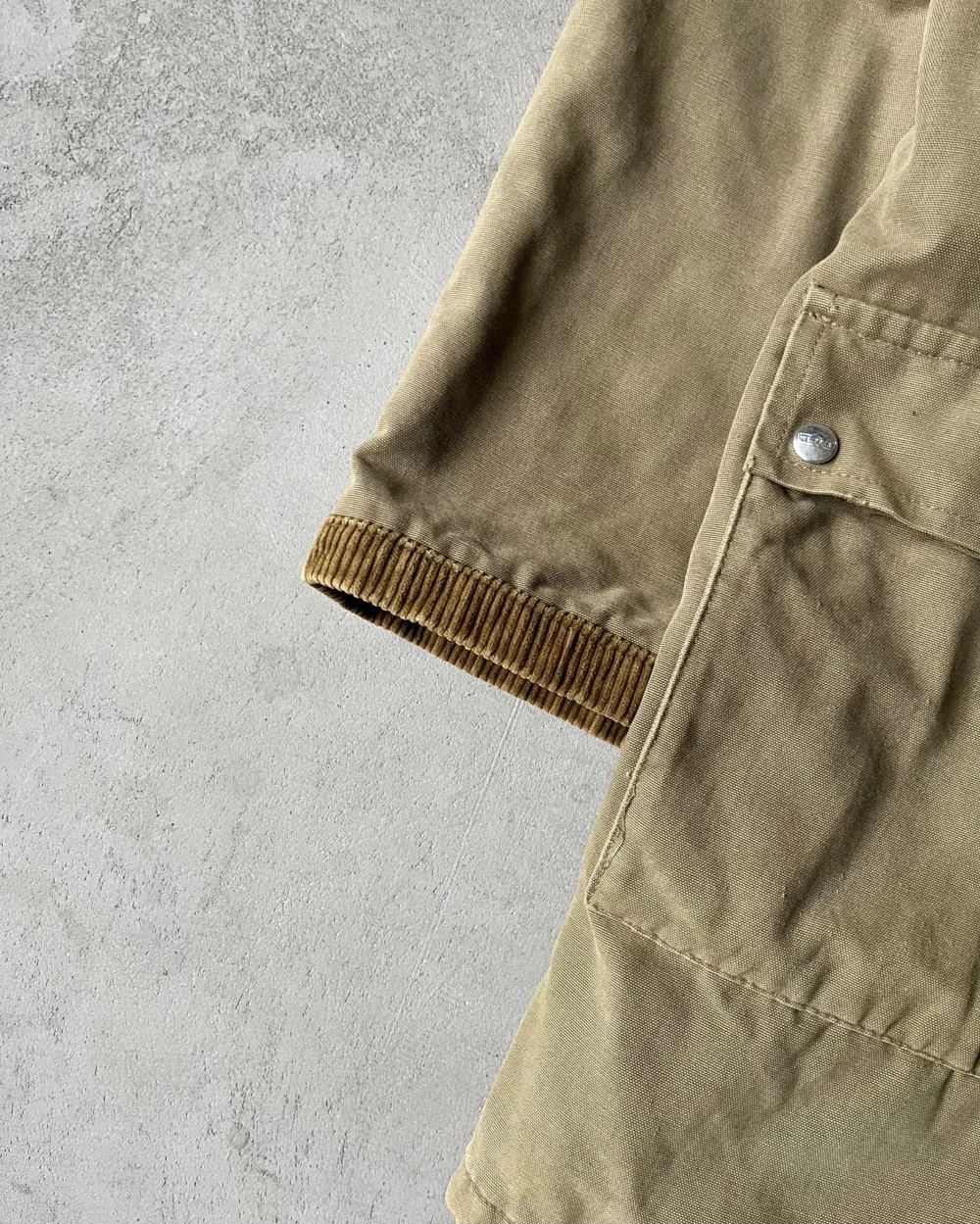 1990s - Tan Fireman Coat - L/XL - 5