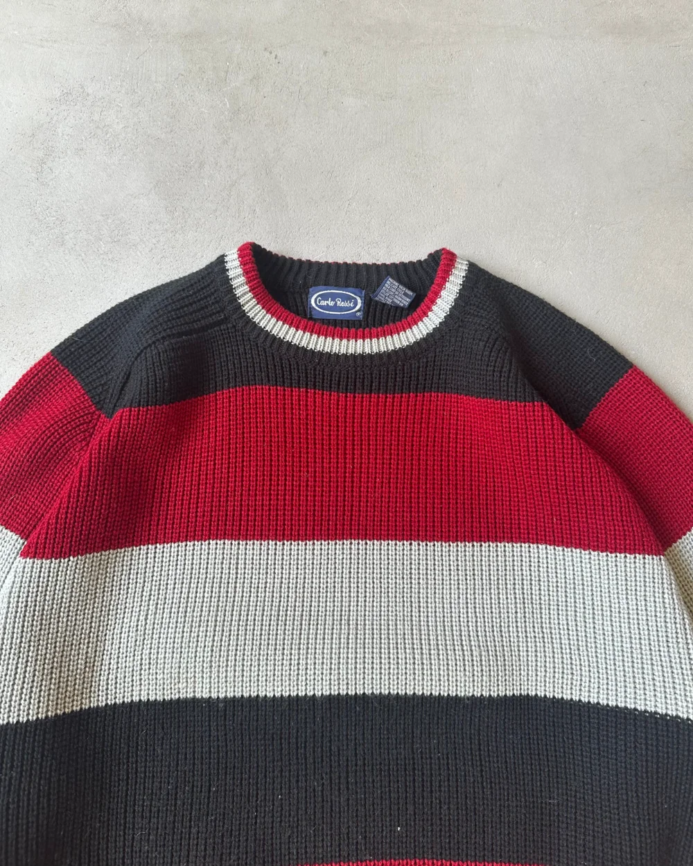 1990s - Red/Black Striped Sweater - L - 3