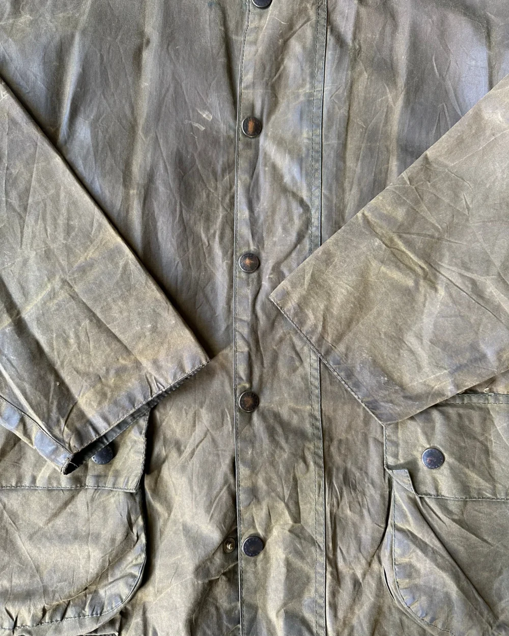 1990s - Distressed Green Barbour Beaufort Jacket - 50 - 5
