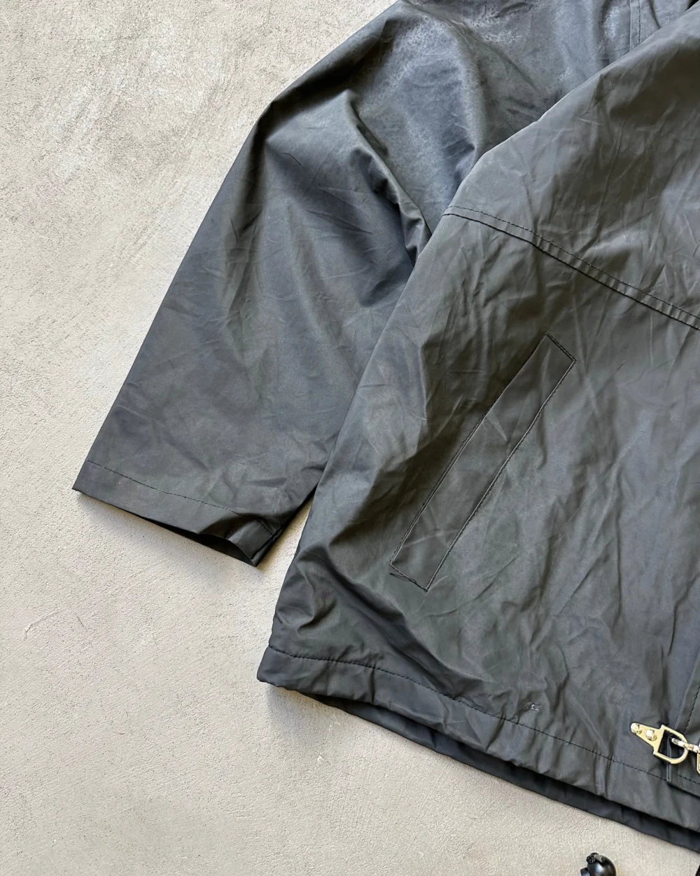 2000s - Black Fireman Rain Coat - XL - 4