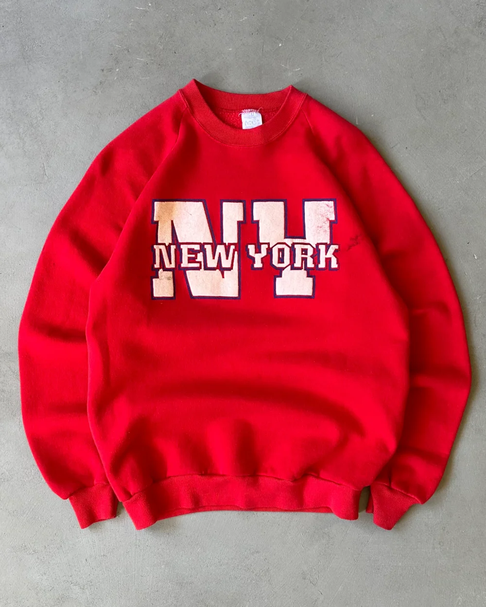 1980s - Red NY Crewneck - M