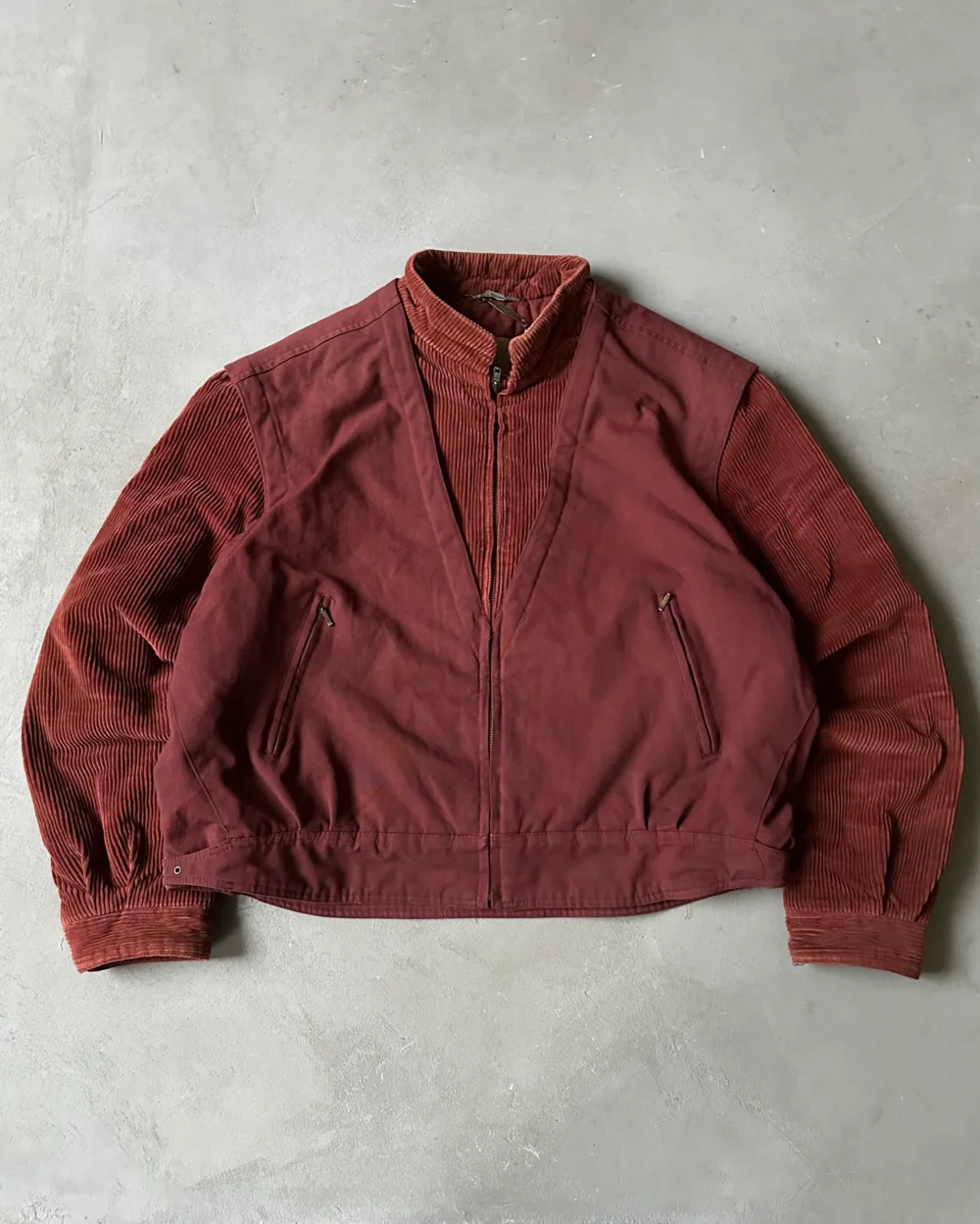 1990s - Burnt Orange Corduroy Jacket - L