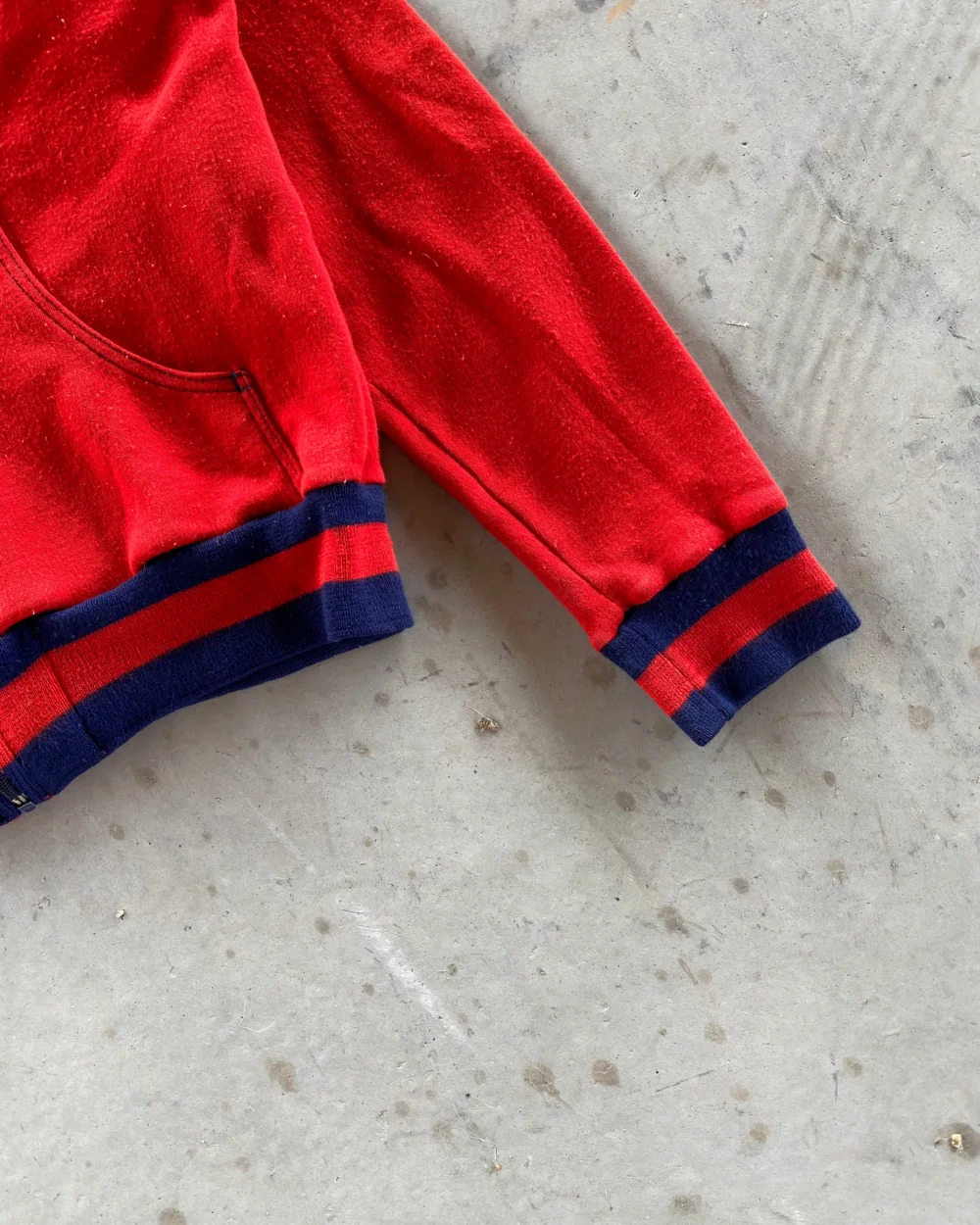 1970s - Red JC Penney Acrylic Zip-up - M - 3