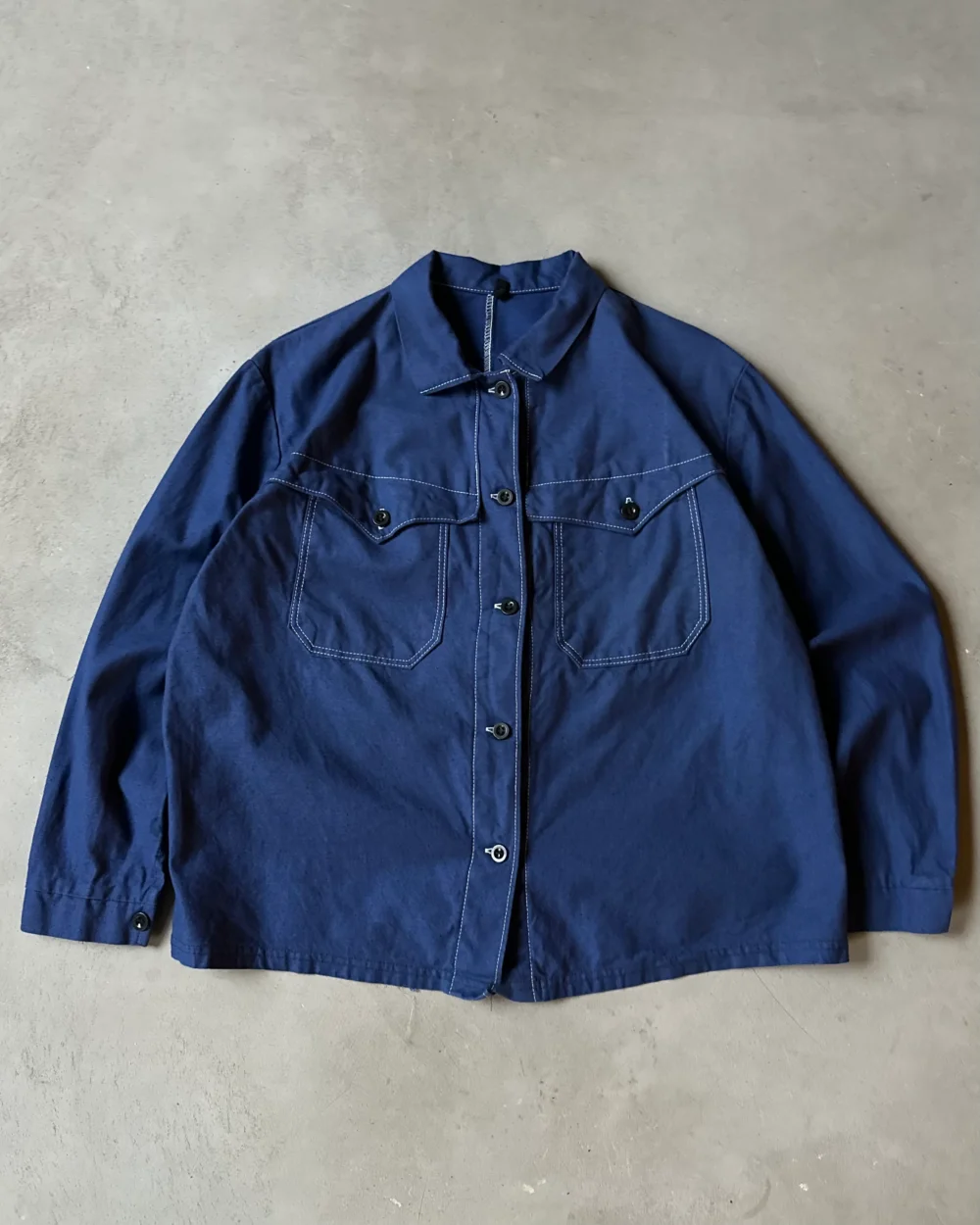 1970s - Blue Euro Work Overshirt - M