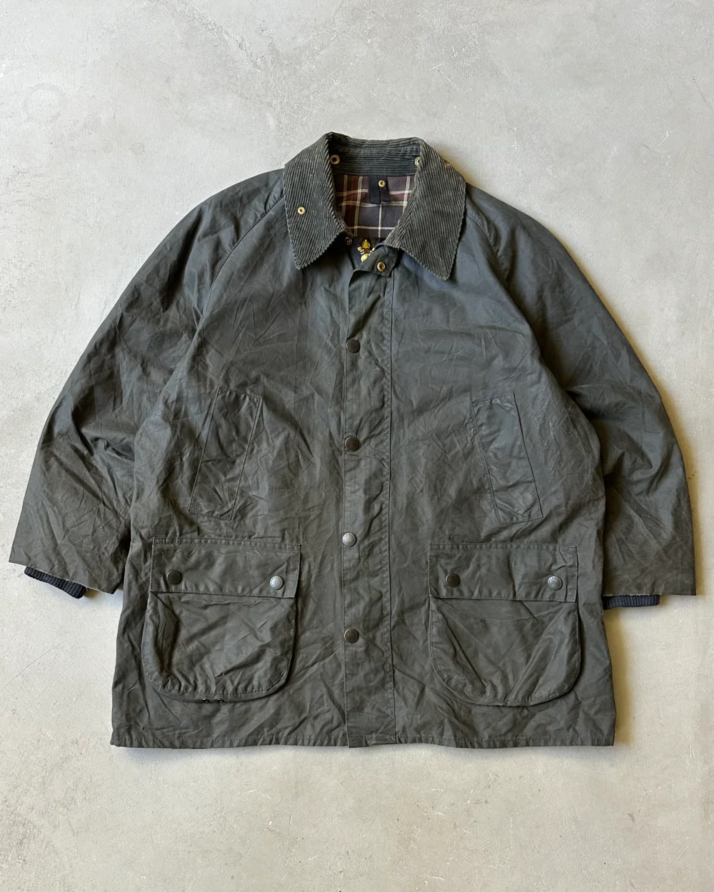 1990s - Dark Navy Barbour Bedale Jacket - 42