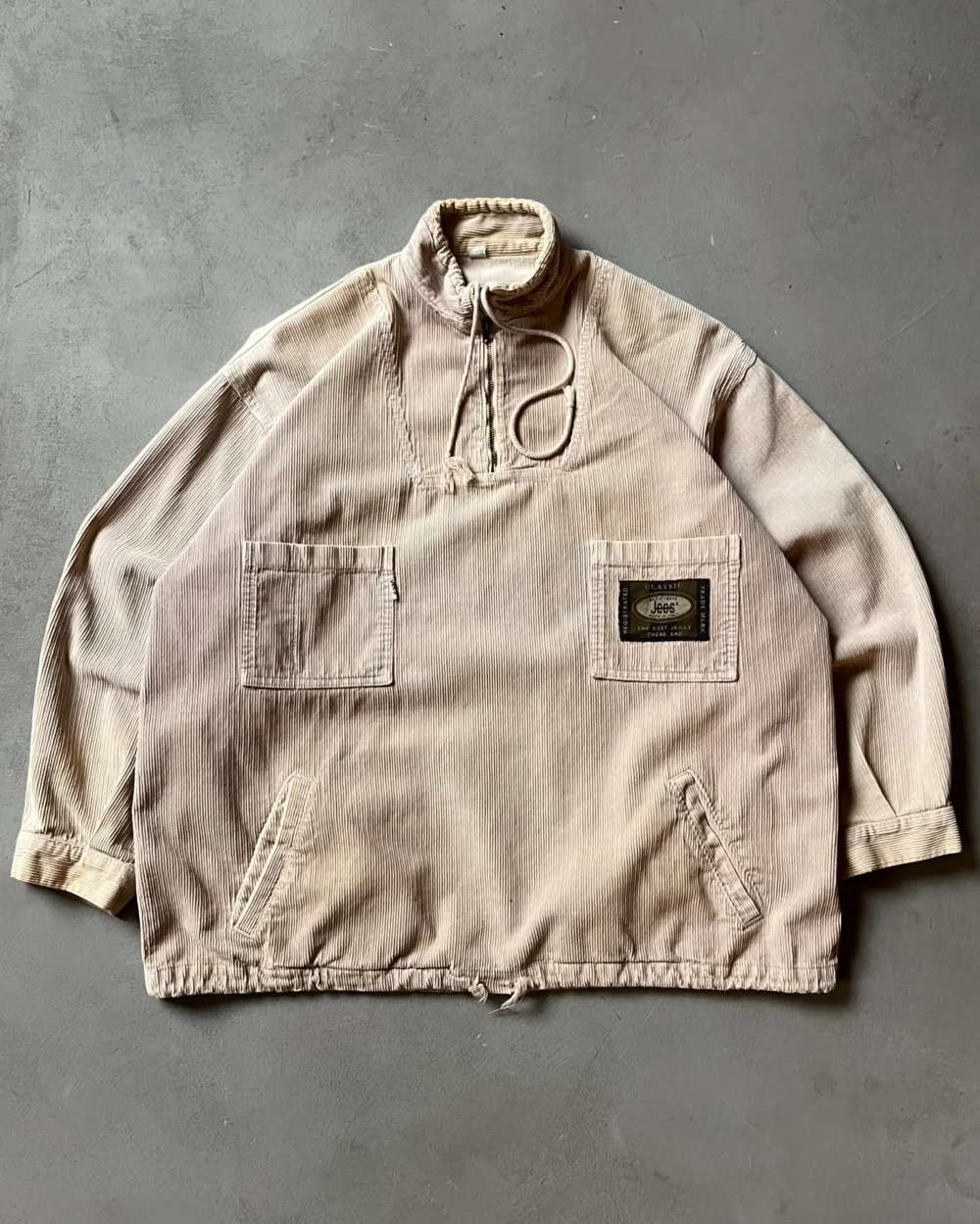 1990s - Beige Jees Corduroy Overshirt - M