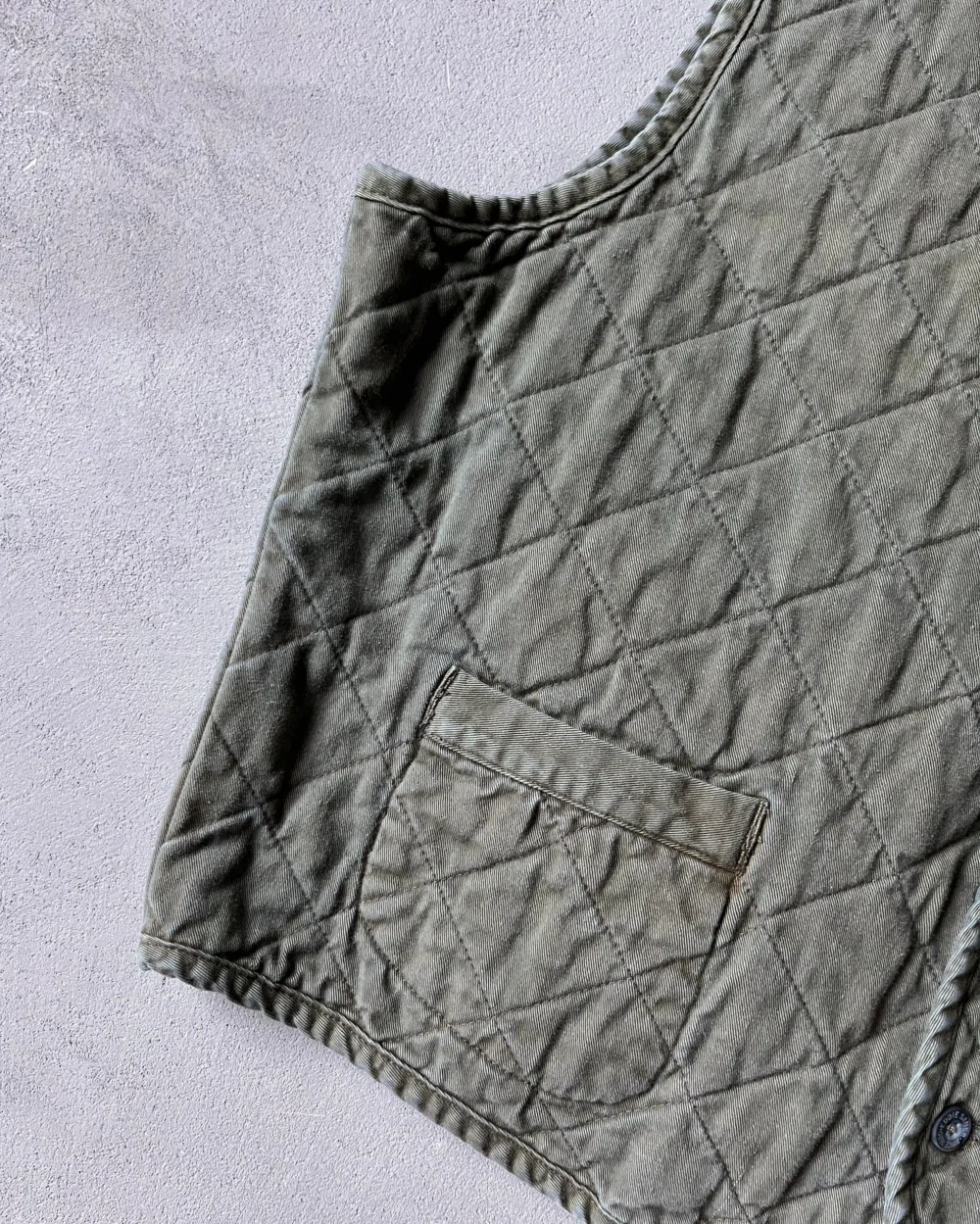 1990s - Green Eddie Bauer Quilted Vest - XL - 4