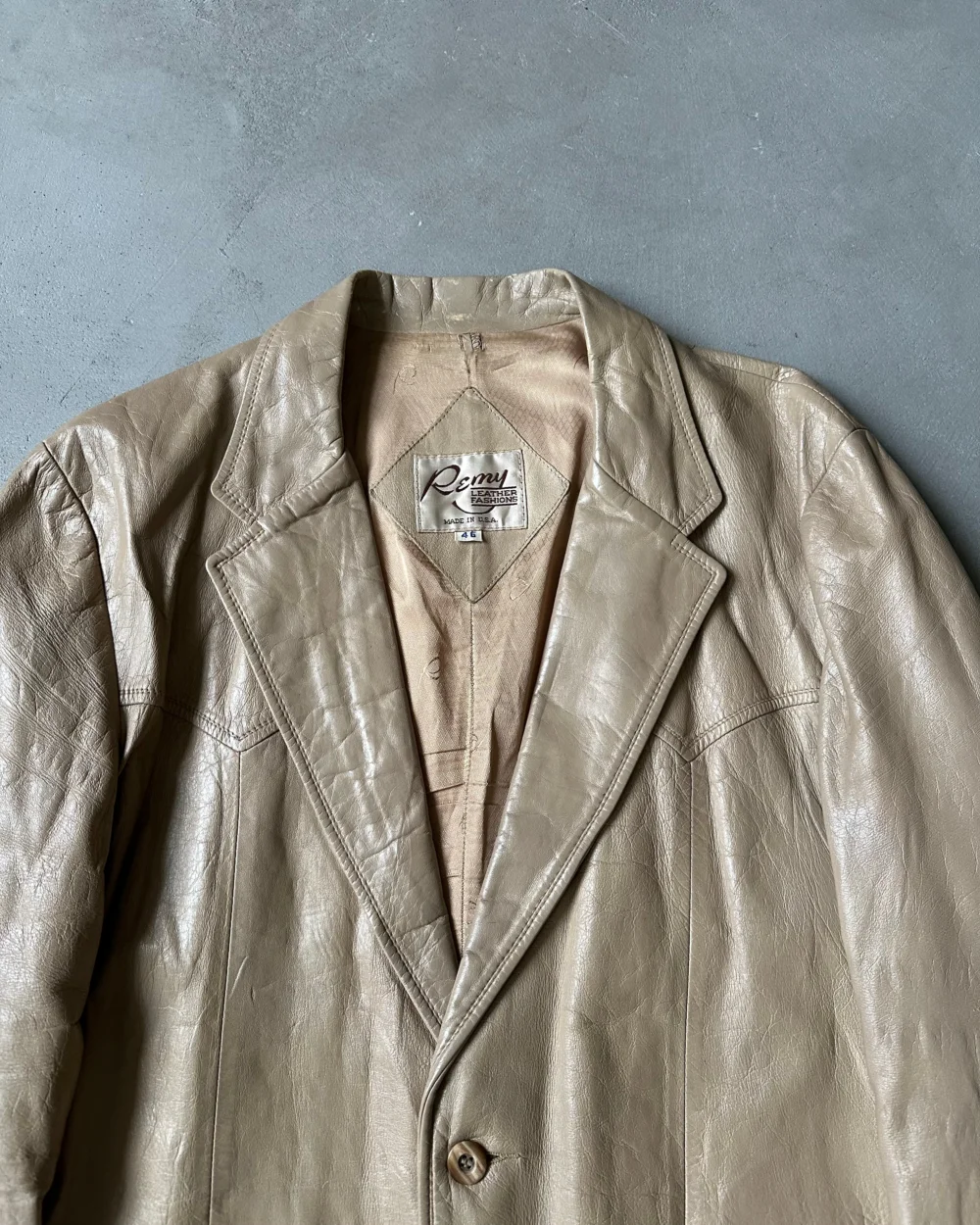 1970s - Tan Remy Leather Blazer - 46 - 3