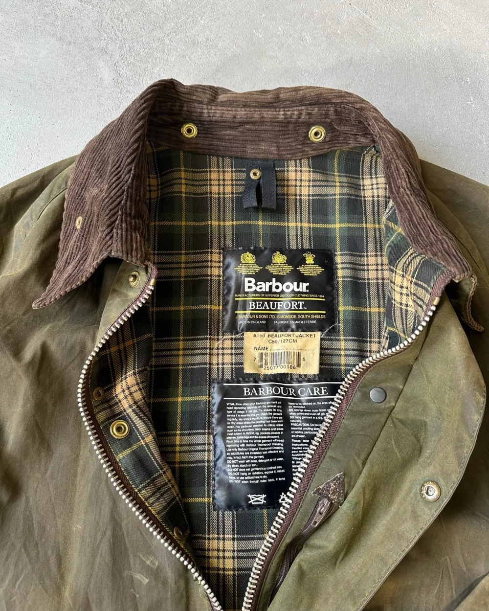 1990s - Distressed Green Barbour Beaufort Jacket - 50 - 3