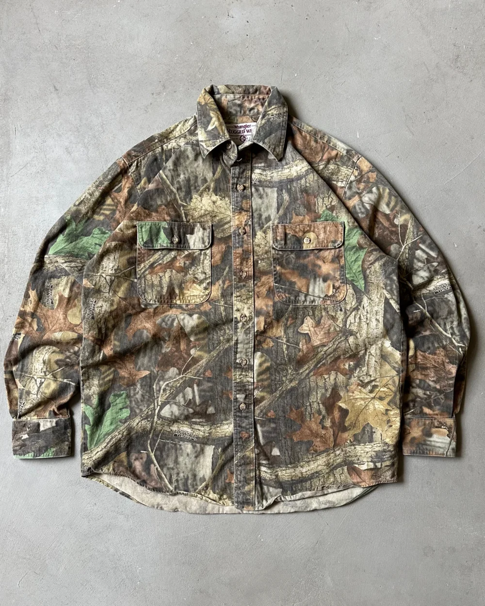 1990s - Camo Wrangler Button Up - M