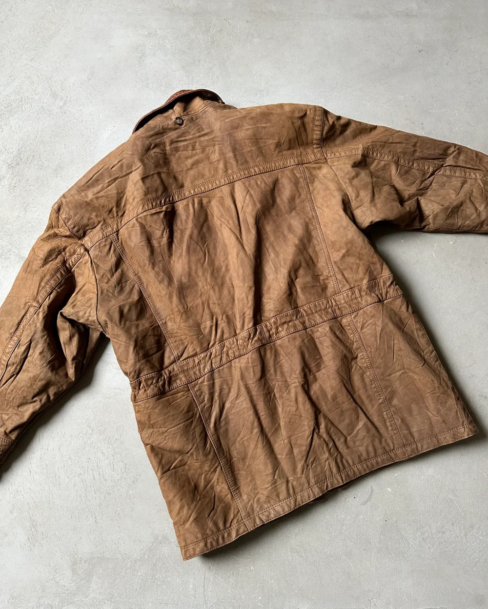 1990s - Brown Fireman Leather Coat - M/L - 3